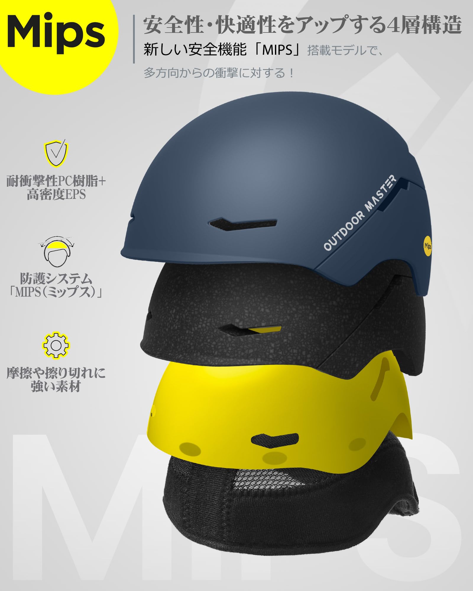 Amazon | OUTDOORMASTER スキー ヘルメット MIPS スノーボード